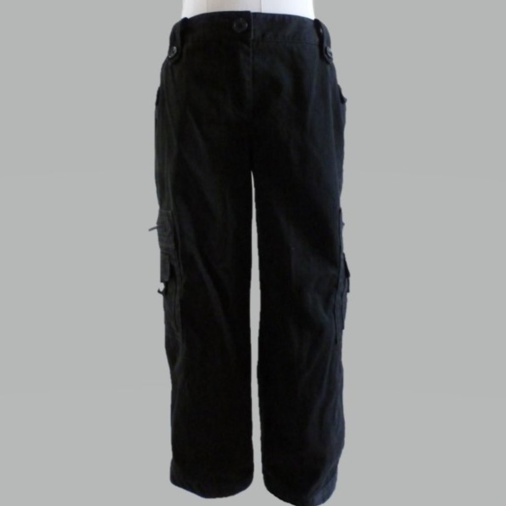 Ann Taylor 4P Black Capri Cargo Pants